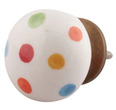 Multicolor Polka Dotted Ceramic Knob Online